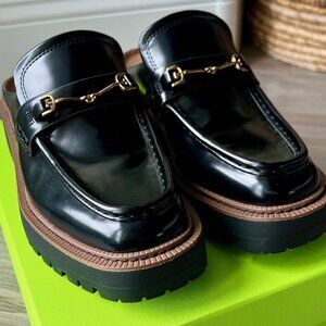 SAM EDELMAN Lennon Slip On Lug Mule Loafer - Black size 8